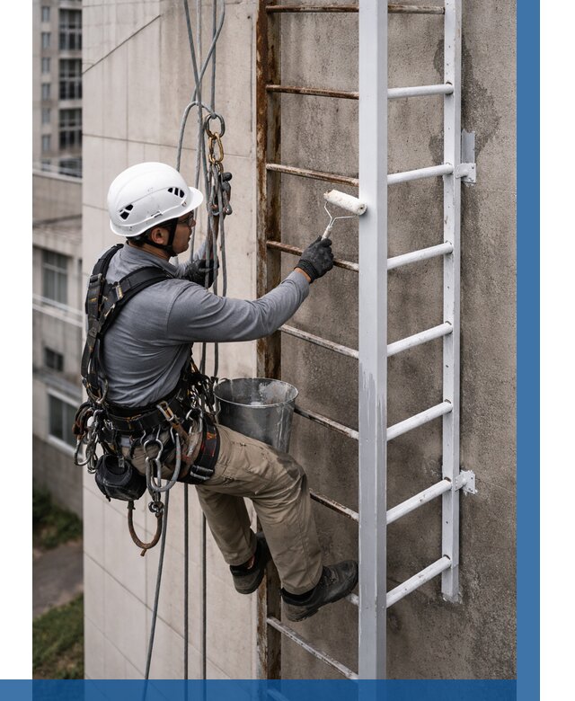 Покраска пожарных лестниц в Долгопрудном от 4566 р. | ВЫСОТНИК-Длг