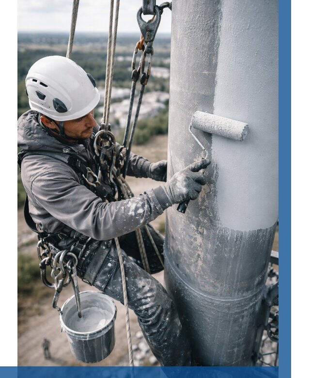 Покраска мачт связи под ключ в Долгопрудном от 862 р. | ВЫСОТНИК-Длг