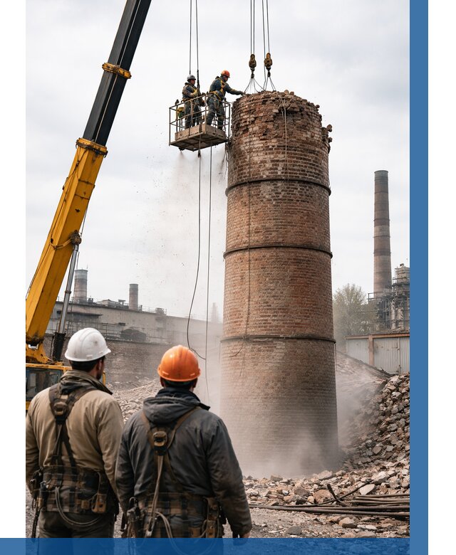 Демонтаж дымовой трубы в Долгопрудном от 91314 р. | ВЫСОТНИК-Длг, смета