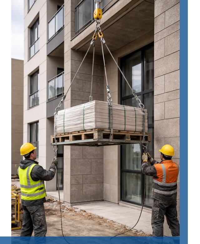 Подъем керамогранита на этаж в Долгопрудном от 3551 р. | ВЫСОТНИК-Длг