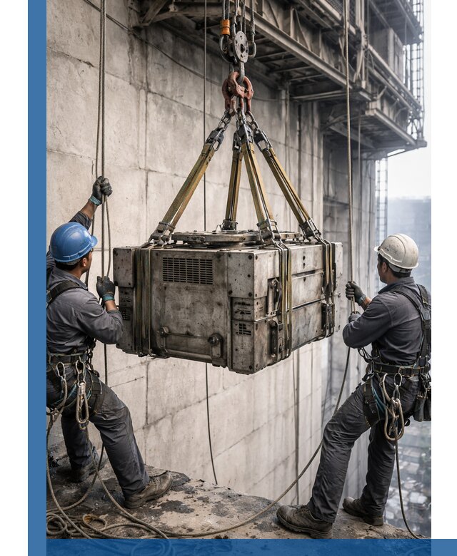 Такелажные работы на высоте, подъем и монтаж грузов в Долгопрудном