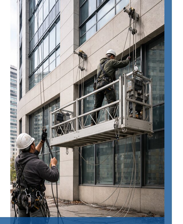 Монтаж и подъем фасадной люльки в Долгопрудном от 12175 р. | ВЫСОТНИК-Длг