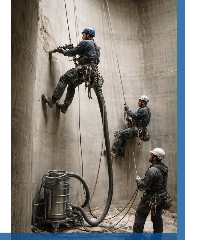 Зачистка силосов в Долгопрудном от 4566 р. Договор и смета ВЫСОТНИК-Длг