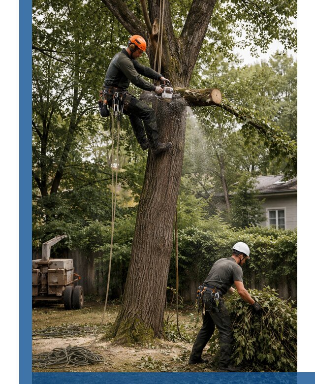 Кронирование деревьев в Долгопрудном, безопасная высотная обрезка