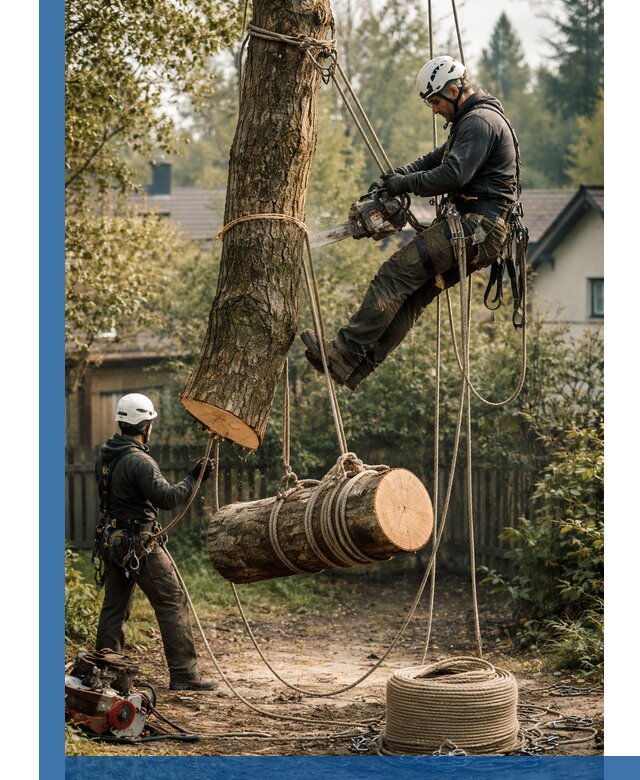 Валка деревьев частями в Долгопрудном, безопасно и аккуратно