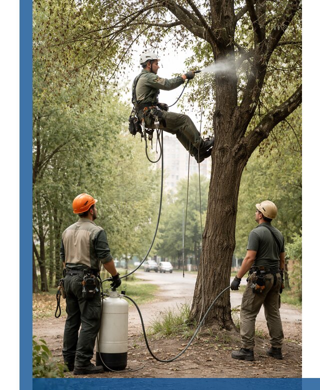 Обработка деревьев от вредителей в Долгопрудном профессиональная защита