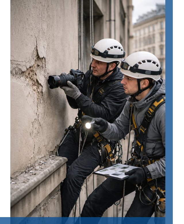 Фотофиксация дефектов фасада в Долгопрудном от 4566 р. | ВЫСОТНИК-Длг