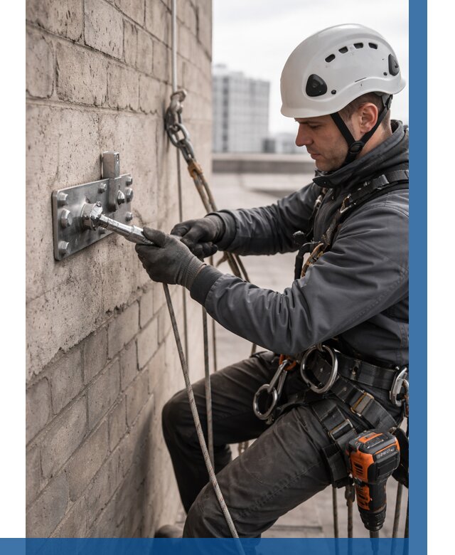 Установка анкерных точек в Долгопрудном от 3551 р. | ВЫСОТНИК-Длг