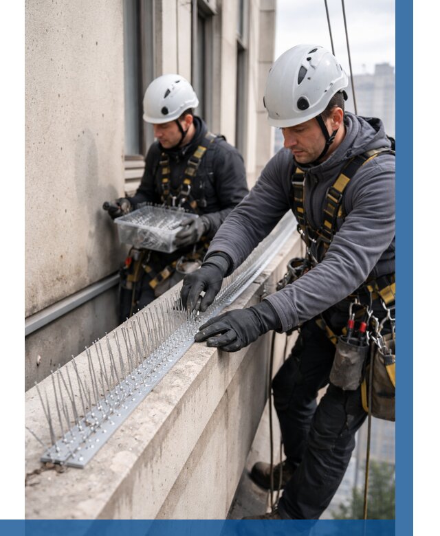 Установка шипов от птиц в Долгопрудном от 862 р. | ВЫСОТНИК-Длг