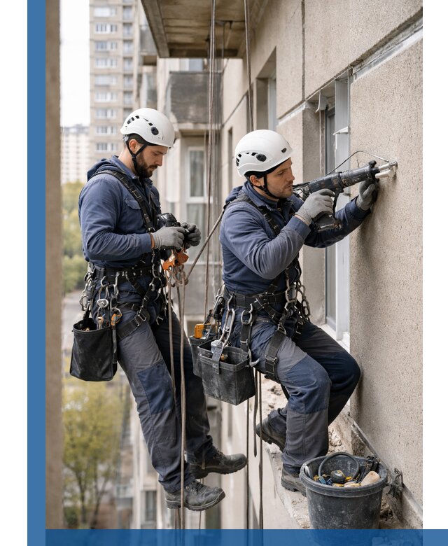 Промышленные альпинисты высотные работы и монтаж в Долгопрудном